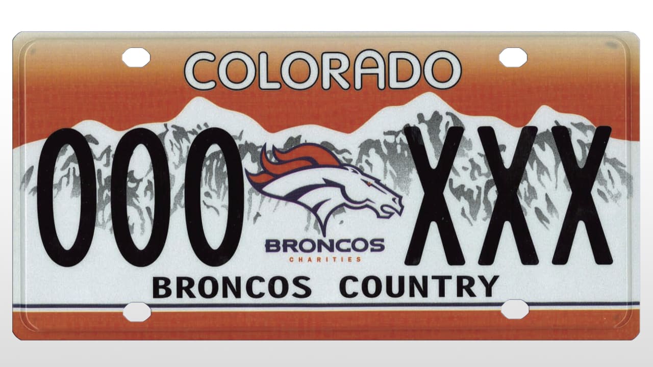Denver Broncos License Plate 