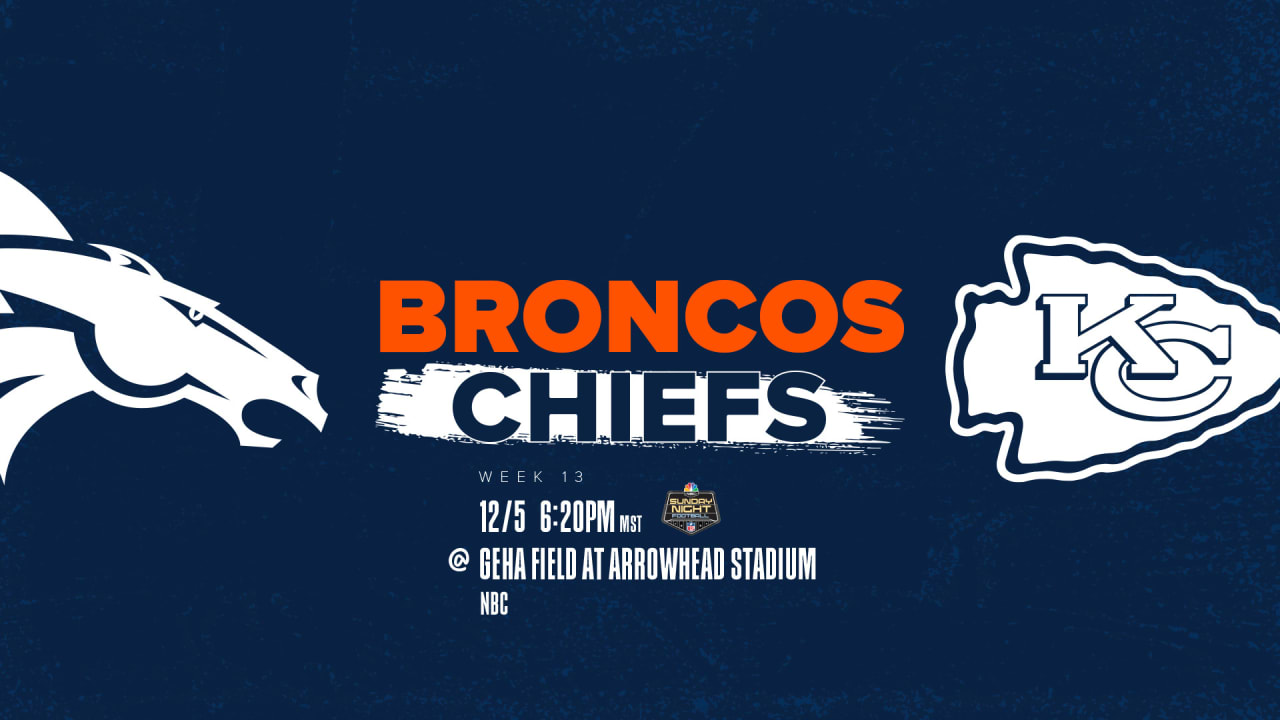 broncos week 13 matchup at kansas city chiefs flexed to sunday night football
