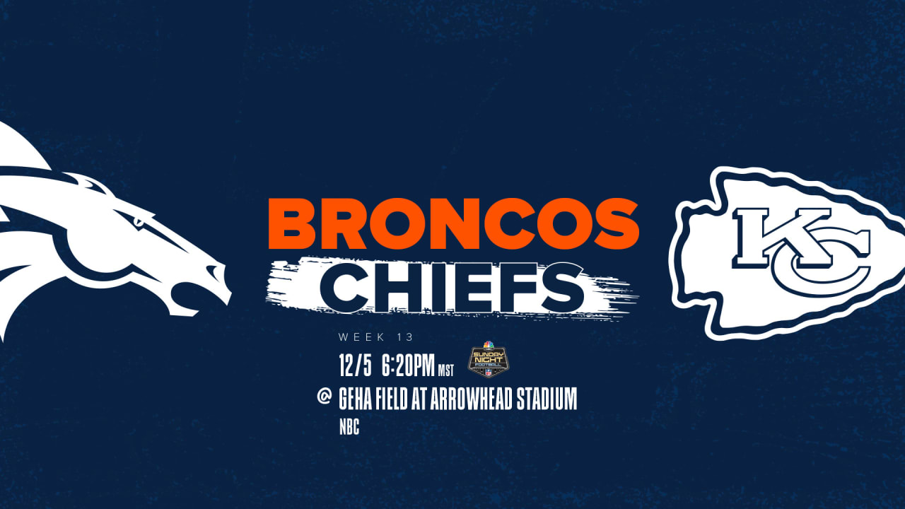 Broncos' Week 13 matchup at Kansas City Chiefs flexed to 'Sunday Night  Football'