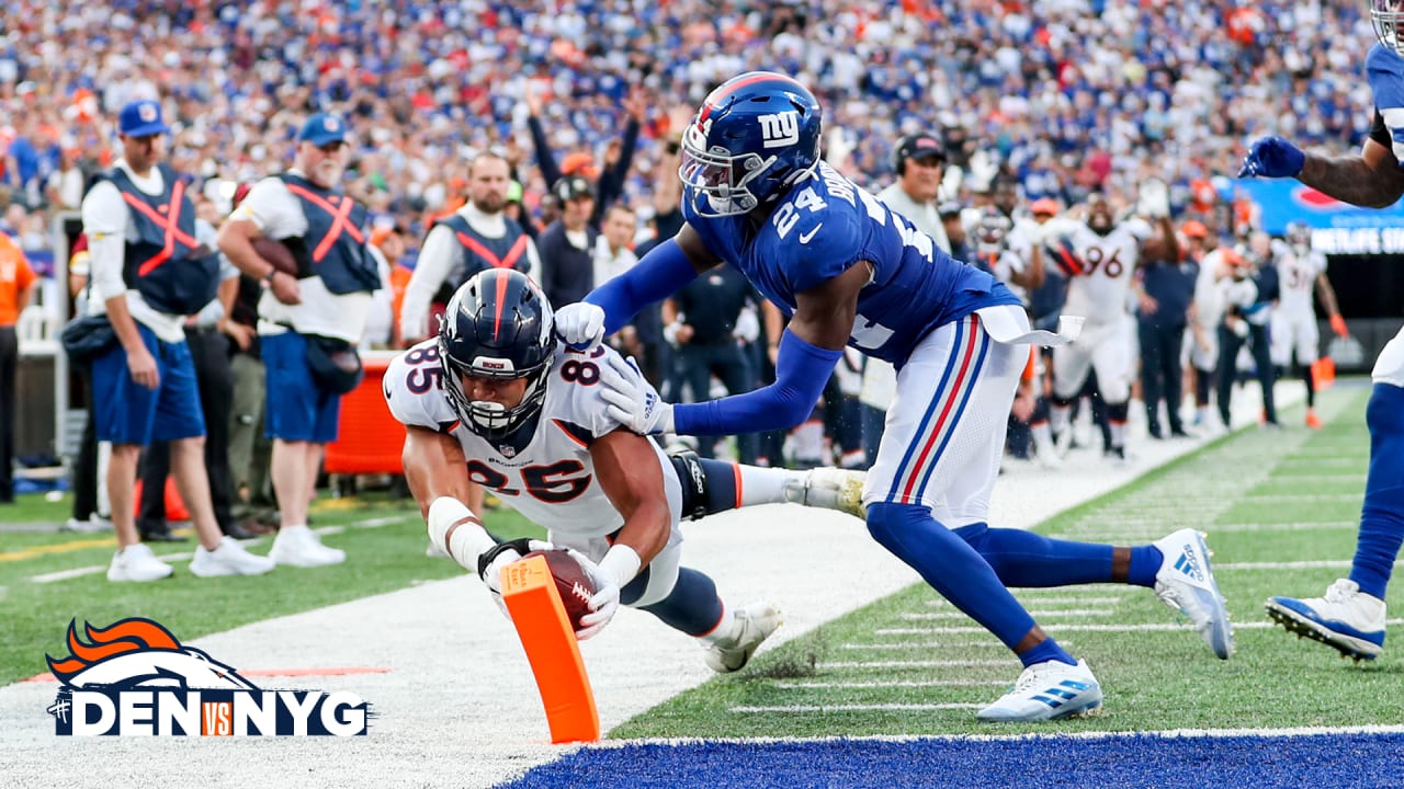 WATCH: Broncos' Teddy Bridgewater connects with Albert Okwuegbunam