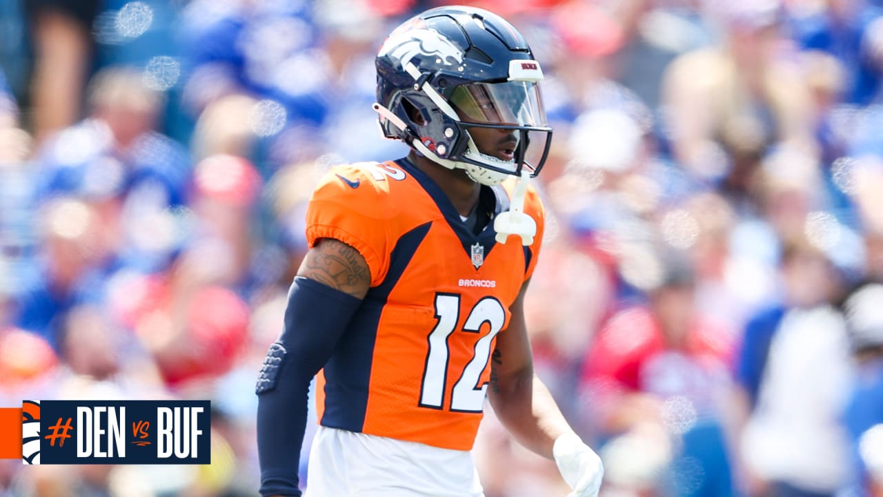 Denver Broncos wide receiver Montrell Washington (12) lines up against the  Minnesota Vikings during an NFL preseason football game, Saturday, Aug. 27,  2022, in Denver. (AP Photo/Jack Dempsey Stock Photo - Alamy