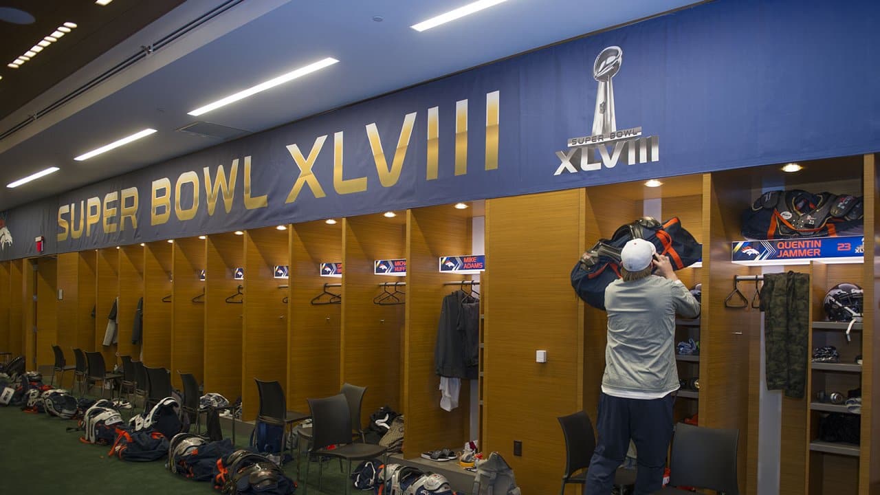 Broncos Super Bowl Locker Room