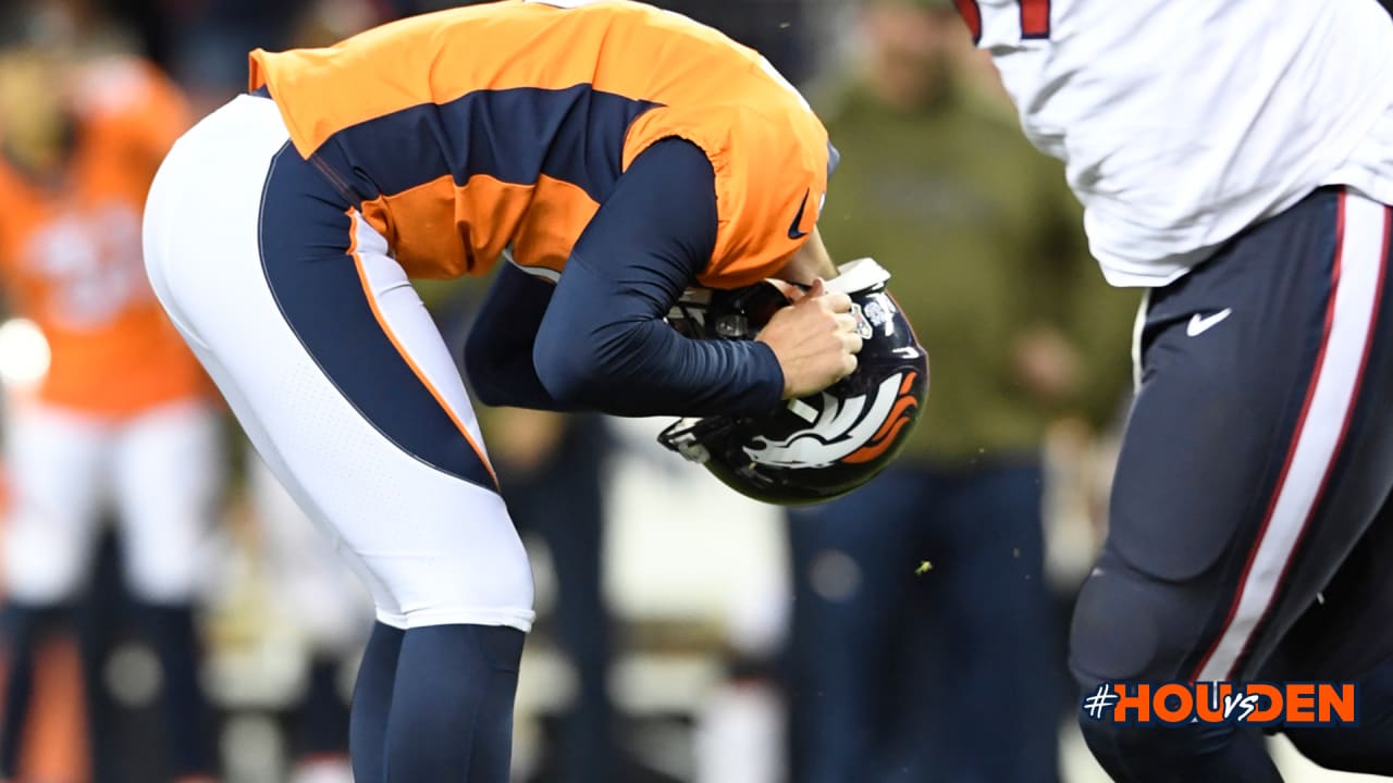 Denver Broncos kicker Brandon McManus breaks in Broncos' slime cannons with  54-yard field goal