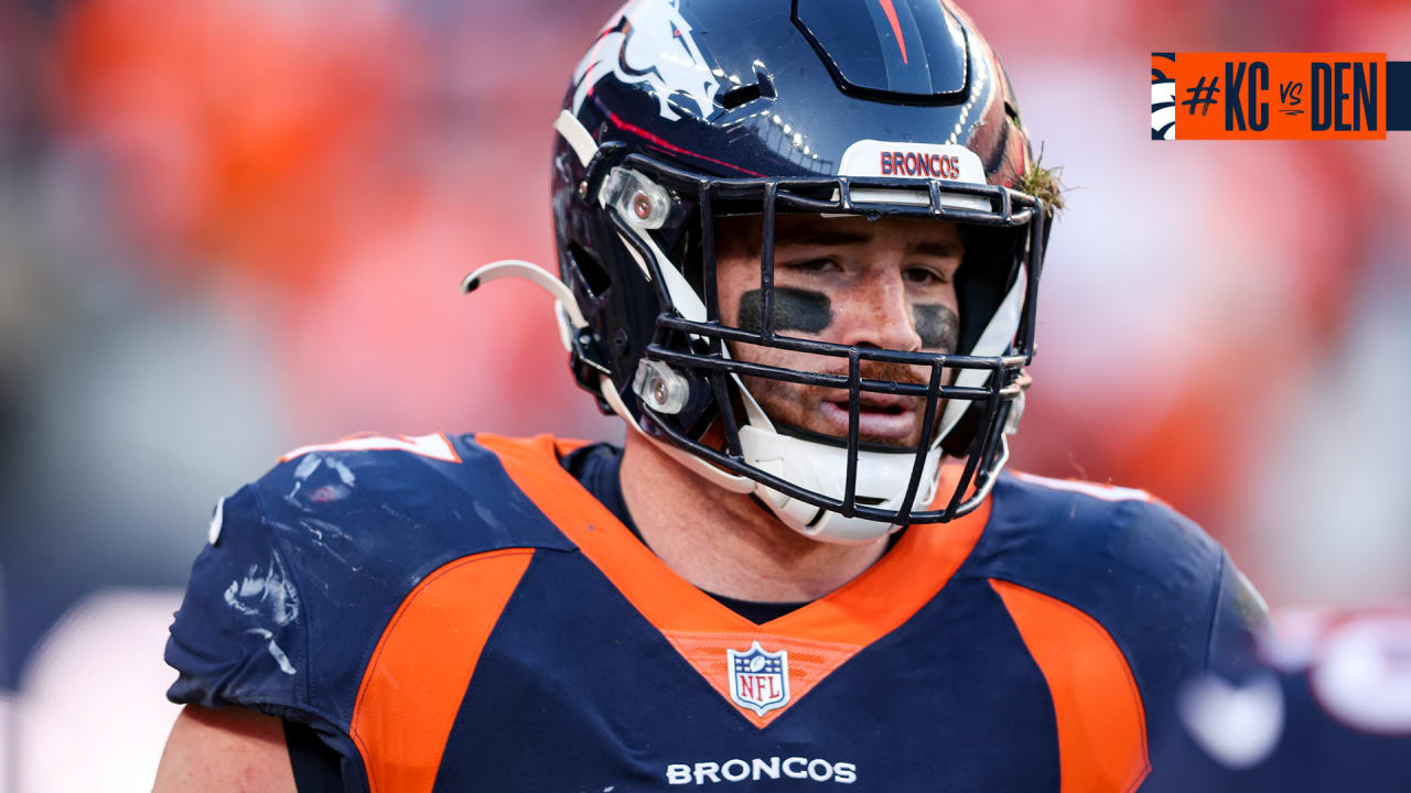 Denver Broncos linebacker Josey Jewell (47) celebrates an interception  against the Kansas City Chiefs of an NFL football game Sunday, December 11,  2022, in Denver. (AP Photo/Bart Young Stock Photo - Alamy