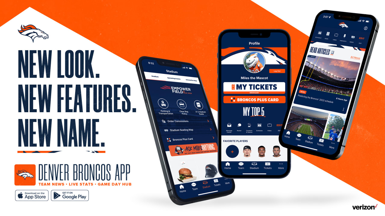 Broncos unveil redesigned Denver Broncos App