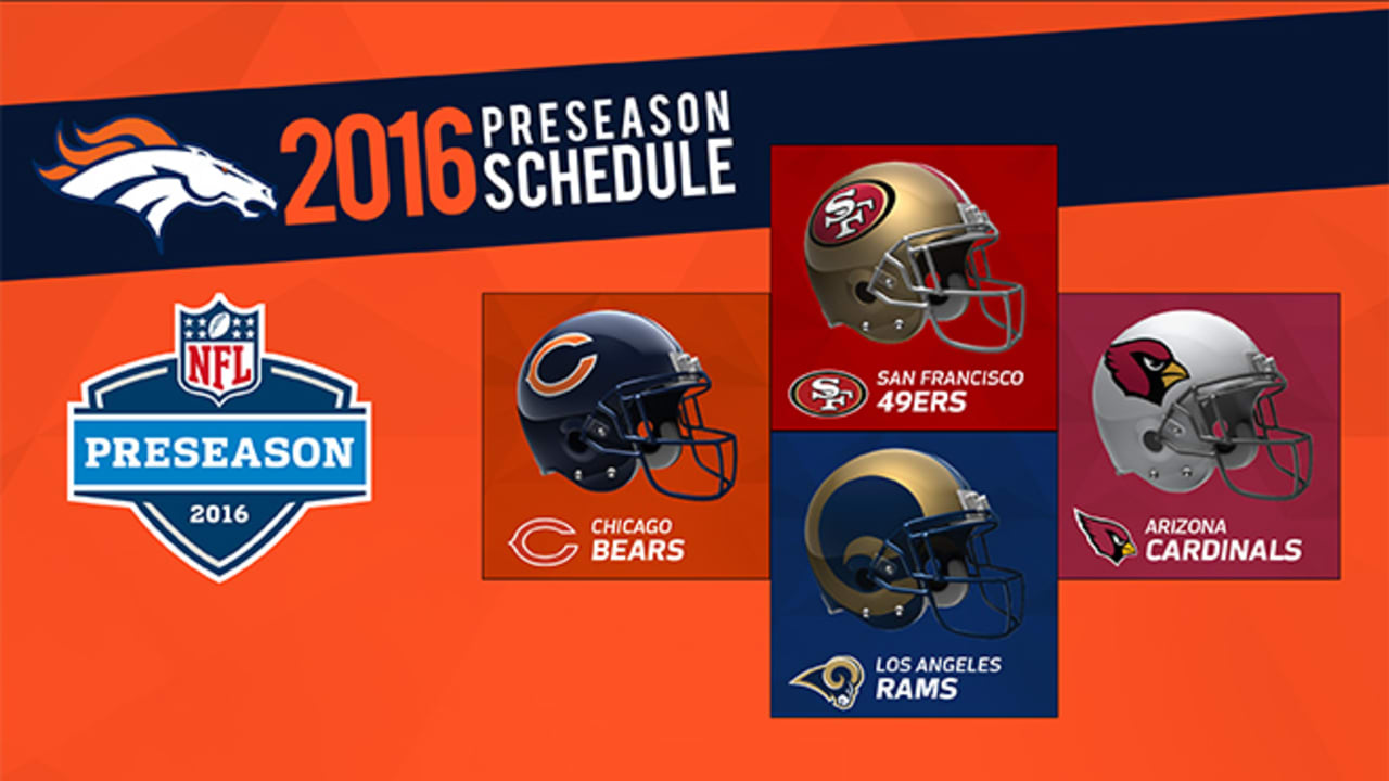 Broncos' 2016 preseason schedule unveiled