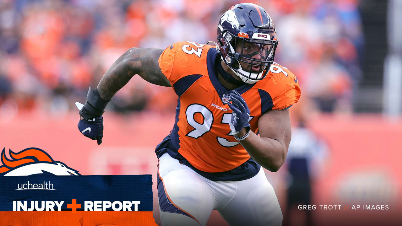 Injury Report: DE Dre'Mont Jones among five Broncos to return to practice