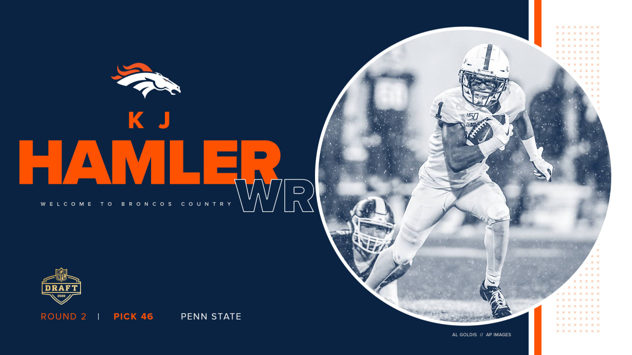 Denver Broncos K.j. Hamler White 2020 Nfl Draft Vapor Limited