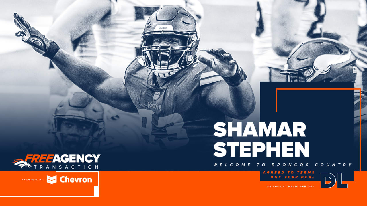 Broncos agree to terms with DL Shamar Stephen