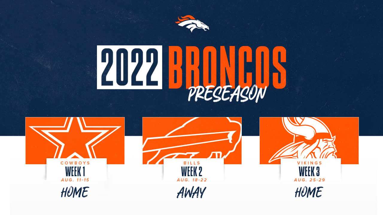 2022 Denver Broncos schedule: Preseason matchup info for games vs