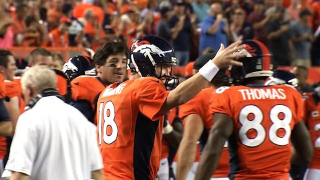 Peyton's Pledge allegiance to the Bronco's  Denver broncos football,  Denver broncos, Nfl denver broncos