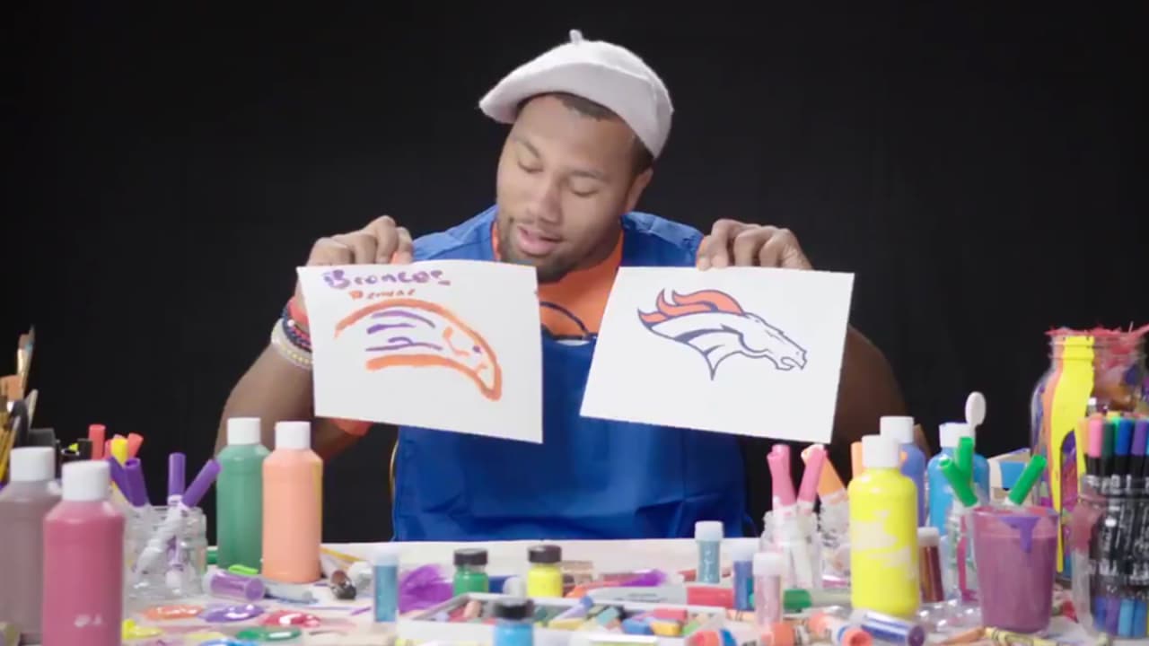 NFL Rookies Attempt to Draw their Team Logos