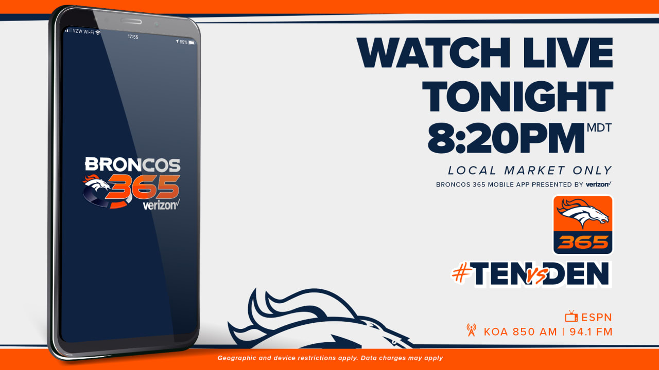 Denver Broncos vs. Tennessee Titans: How to watch, listen and live stream