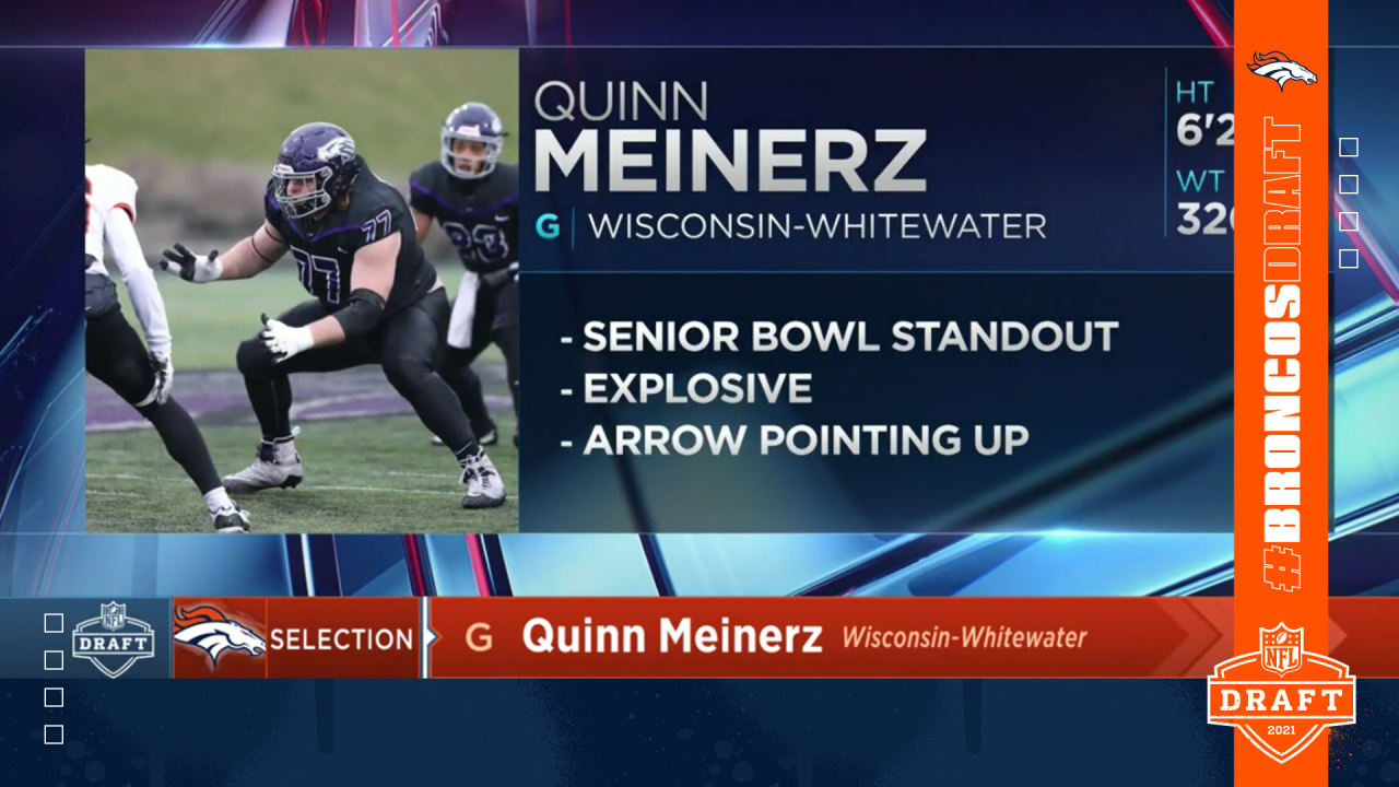 UW-Whitewater Warhawk Football - With the 98th pick in the 2021 NFL Draft,  the Denver Broncos select: Quinn Meinerz, Guard, Wisconsin-Whitewater