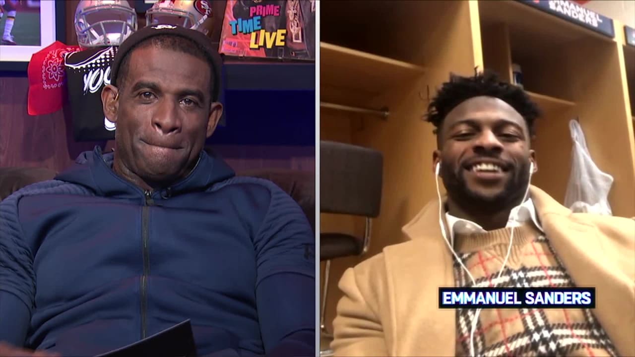 Emmanuel Sanders get the call from Deion Sanders after win 