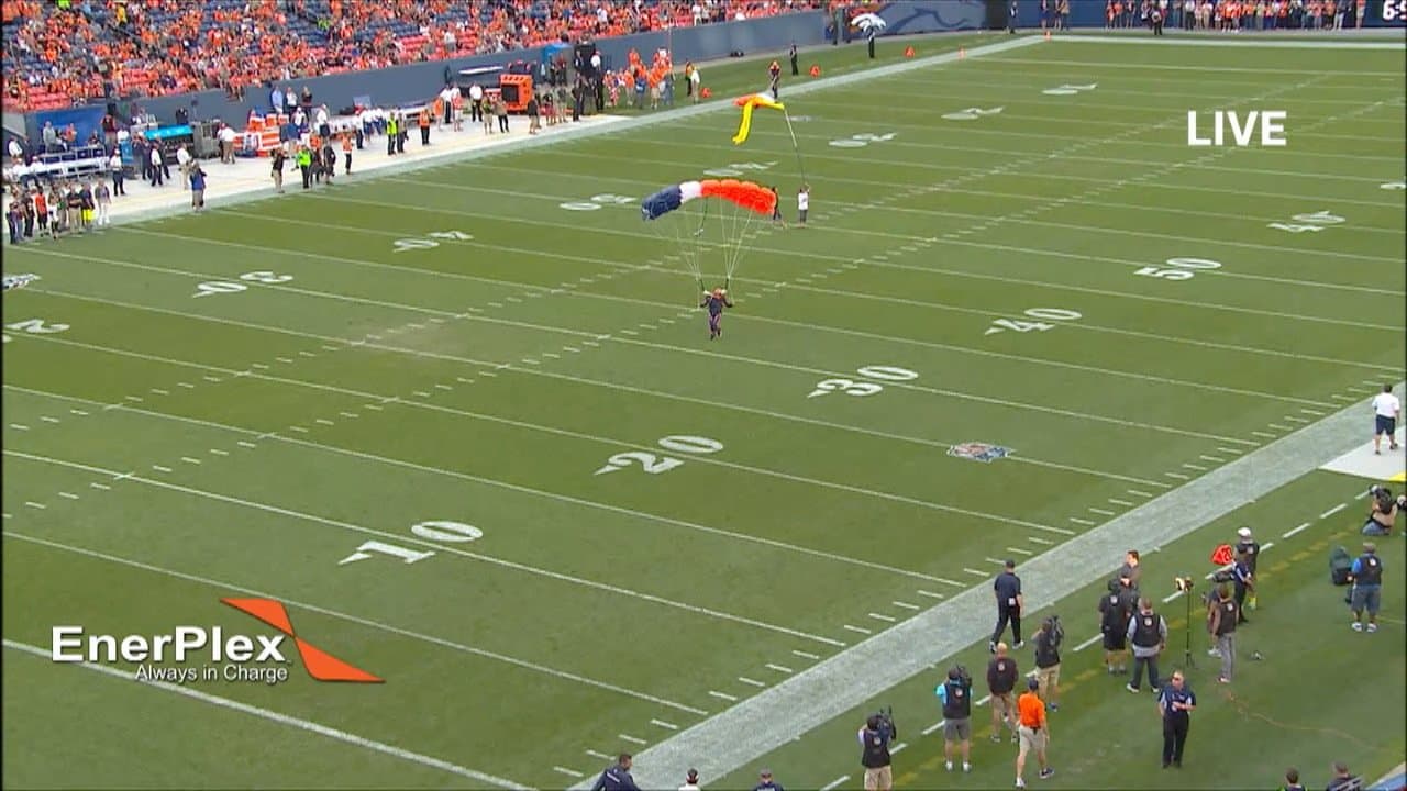 Broncos Thunderstorm arrives on the field