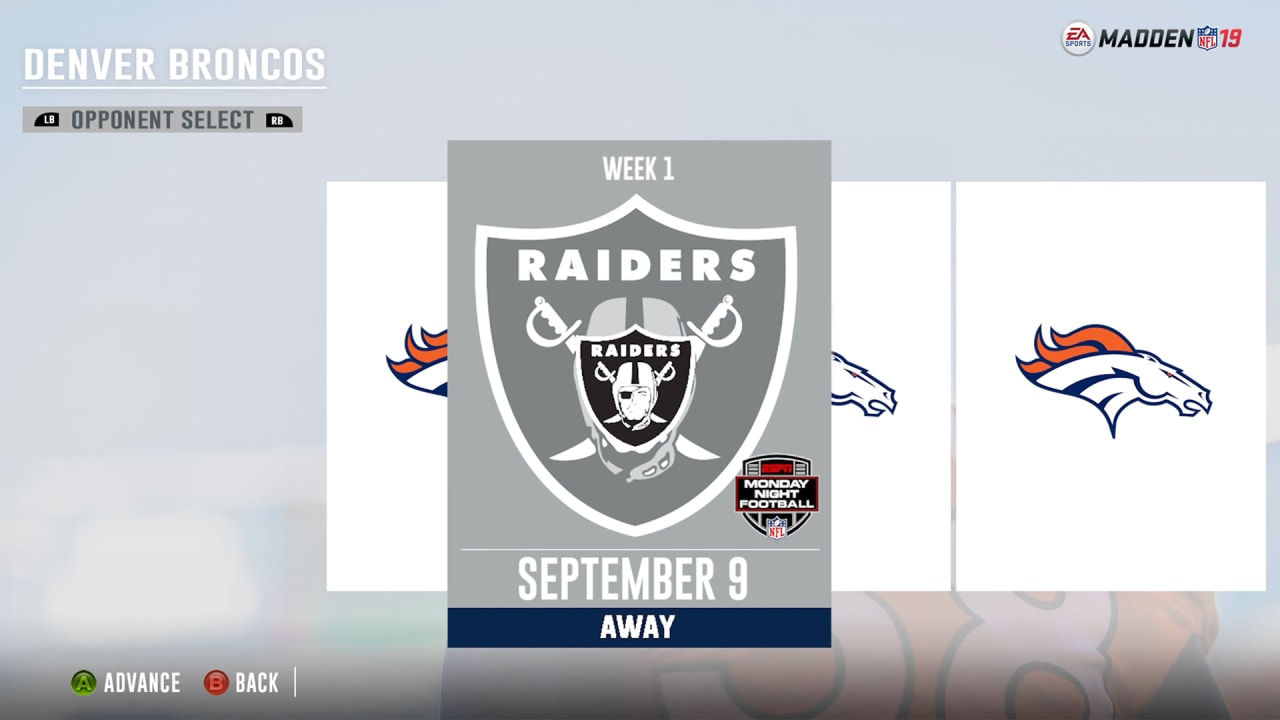 It's in the game': Unveiling the Broncos' 2019 schedule via Madden NFL