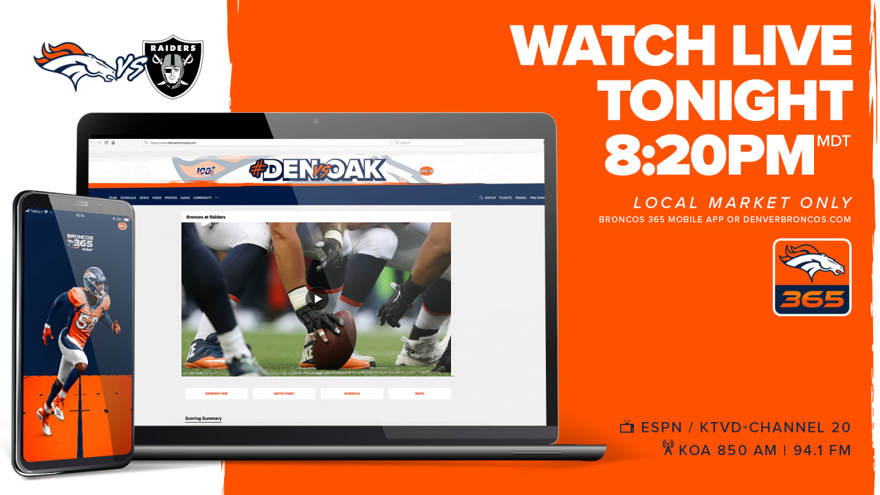 How to watch Broncos vs. Raiders