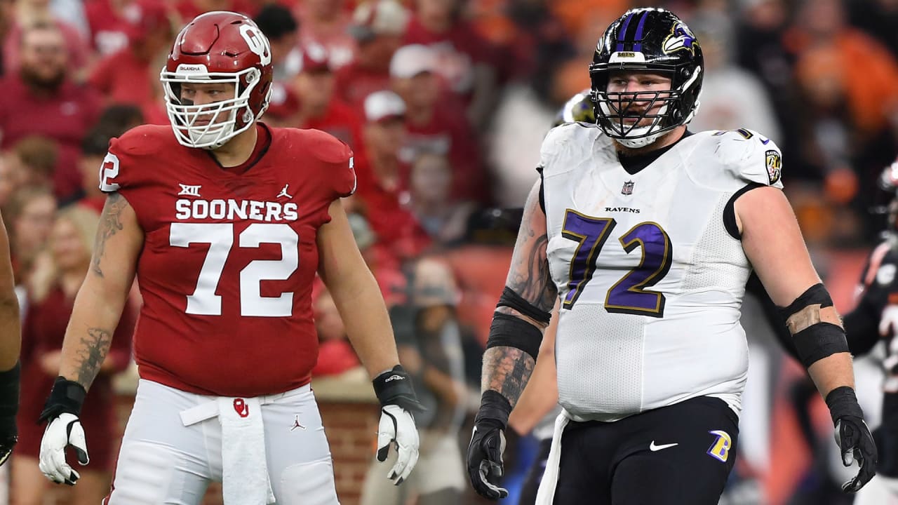 Baltimore Ravens guard Ben Powers (72) during an NFL wild-card