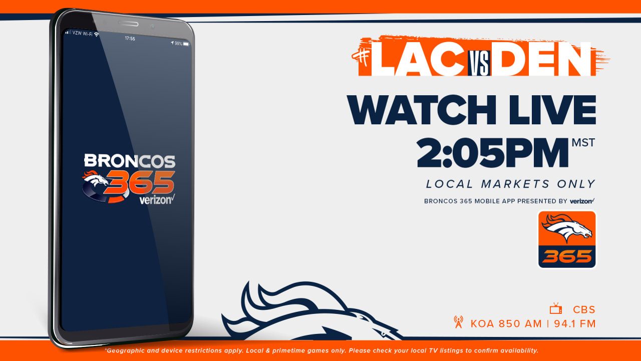 Denver Broncos vs Los Angeles Chargers live stream 2021 for Week 17 - Mile  High Report