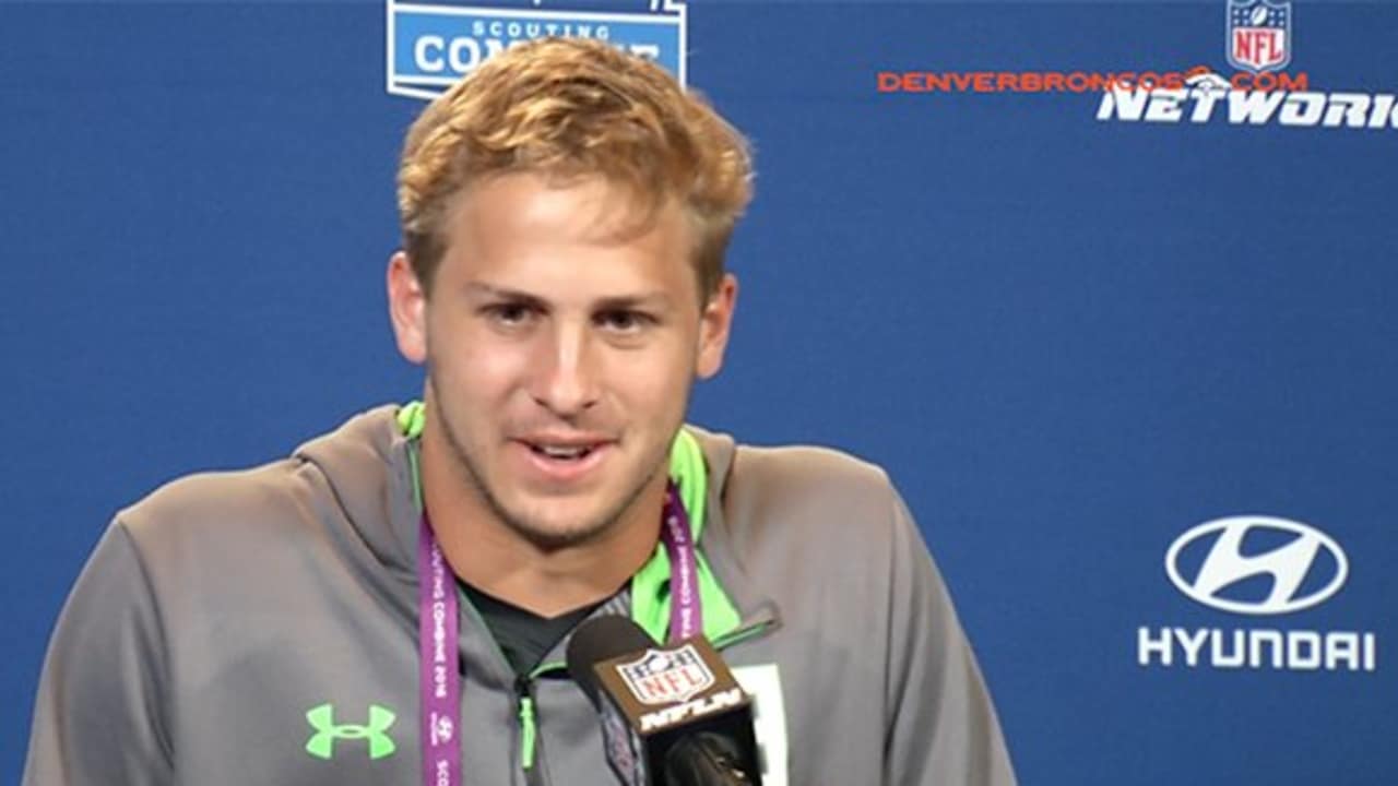 QB prospect Goff talks measurements at Combine