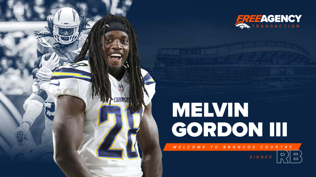 Broncos waive running back Melvin Gordon III