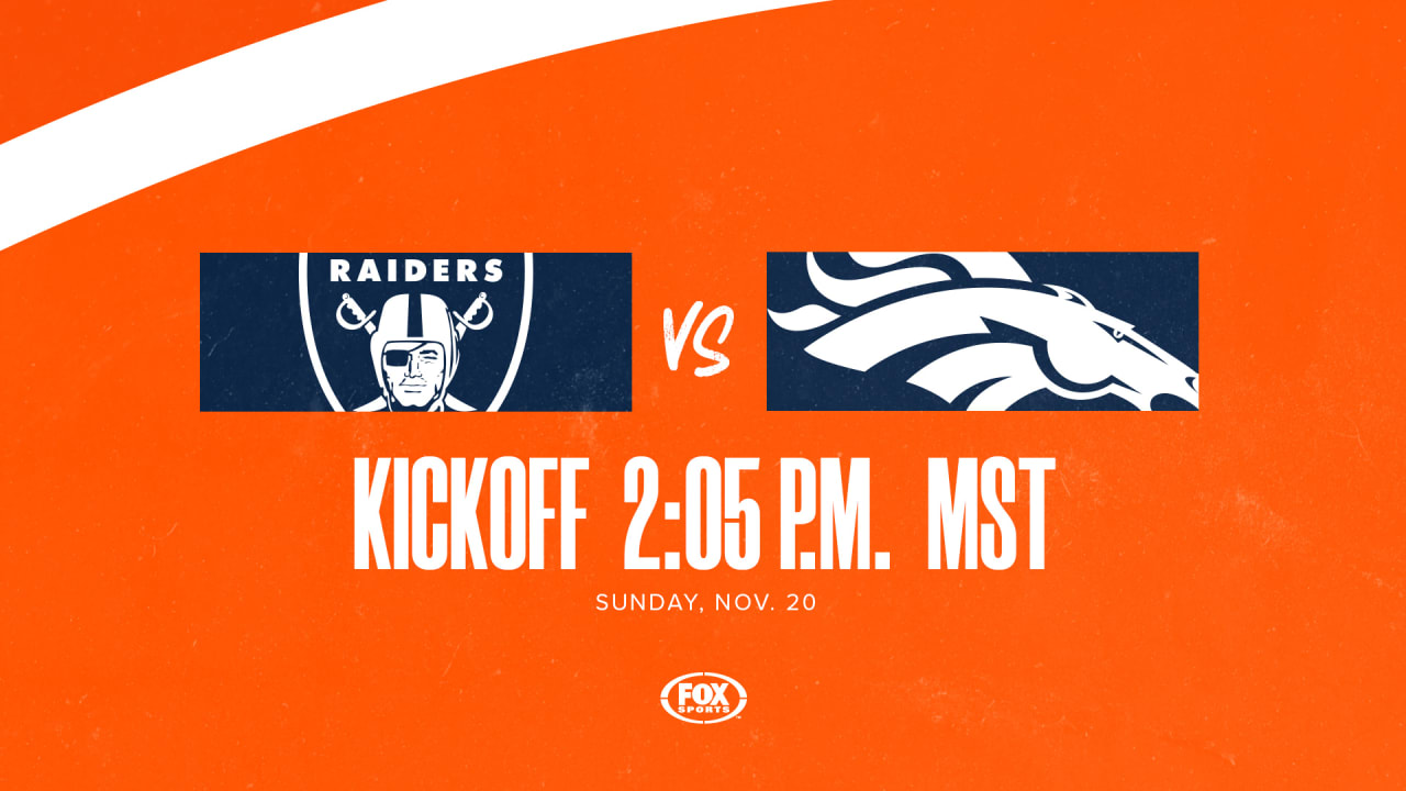 Broncos vs. Raiders: Start time, TV channel, live stream and more