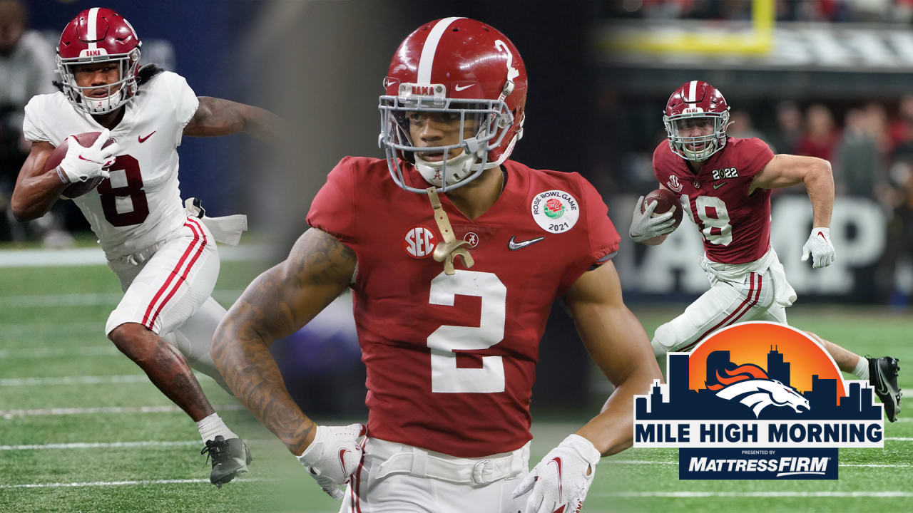 Alabama Crimson Tide receivers Slade Bolden, John Metchie III to