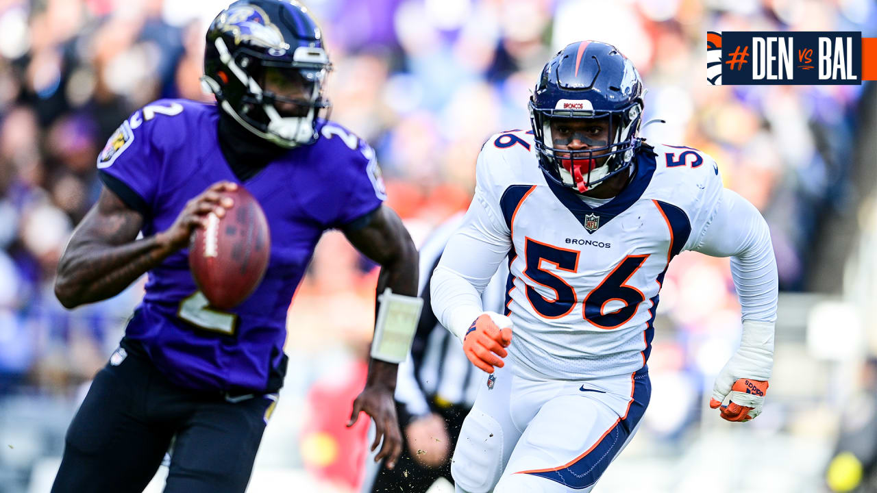 Denver Broncos linebacker Baron Browning (56) during the first