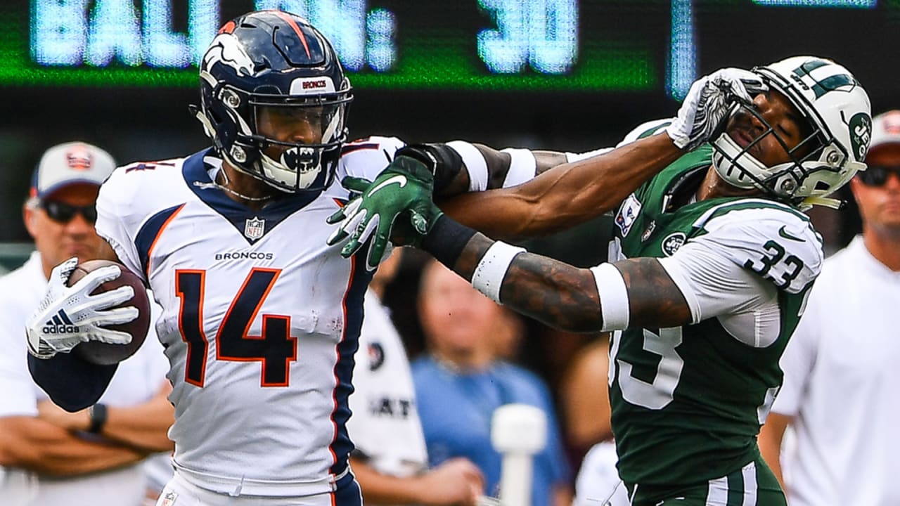 October 8, 2018 - East Rutherford, New Jersey, U.S. - New York Jets  quarterback Sam Darnold (14) during a NFL game between the Denver Broncos  and the New York Jets at MetLife