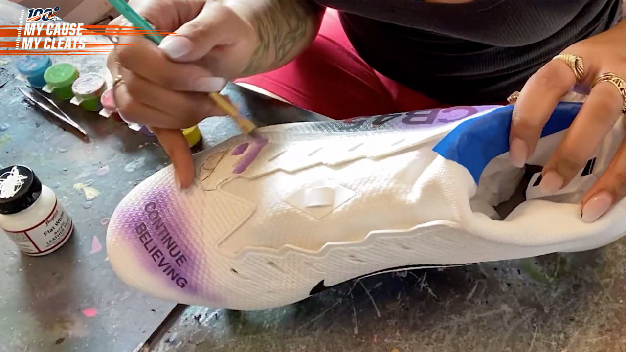 Behind the scenes for the Broncos' 2019 My Cause My Cleats painting process