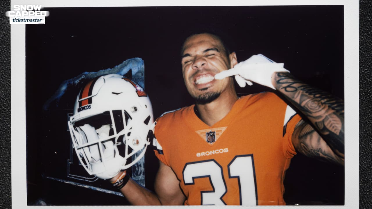 Photos: Broncos' 'Snowcapped' white alternate helmet unveiled on ice throne