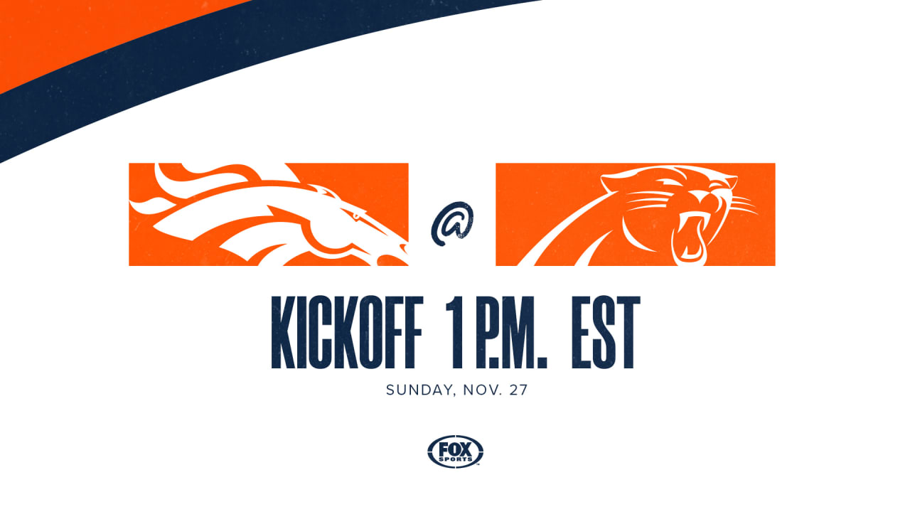 What channel is Denver Broncos game today vs. Panthers? (11/27