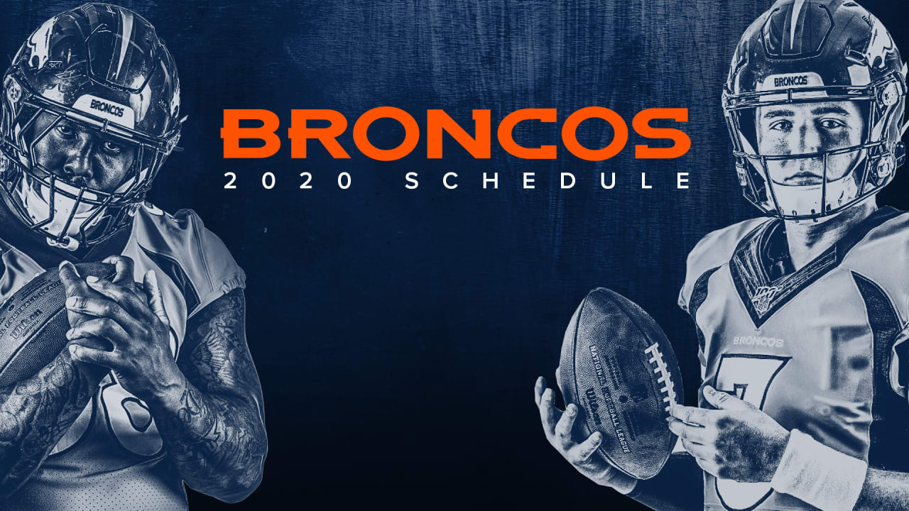 Denver Broncos 2020 NFL preseason and regular season schedule