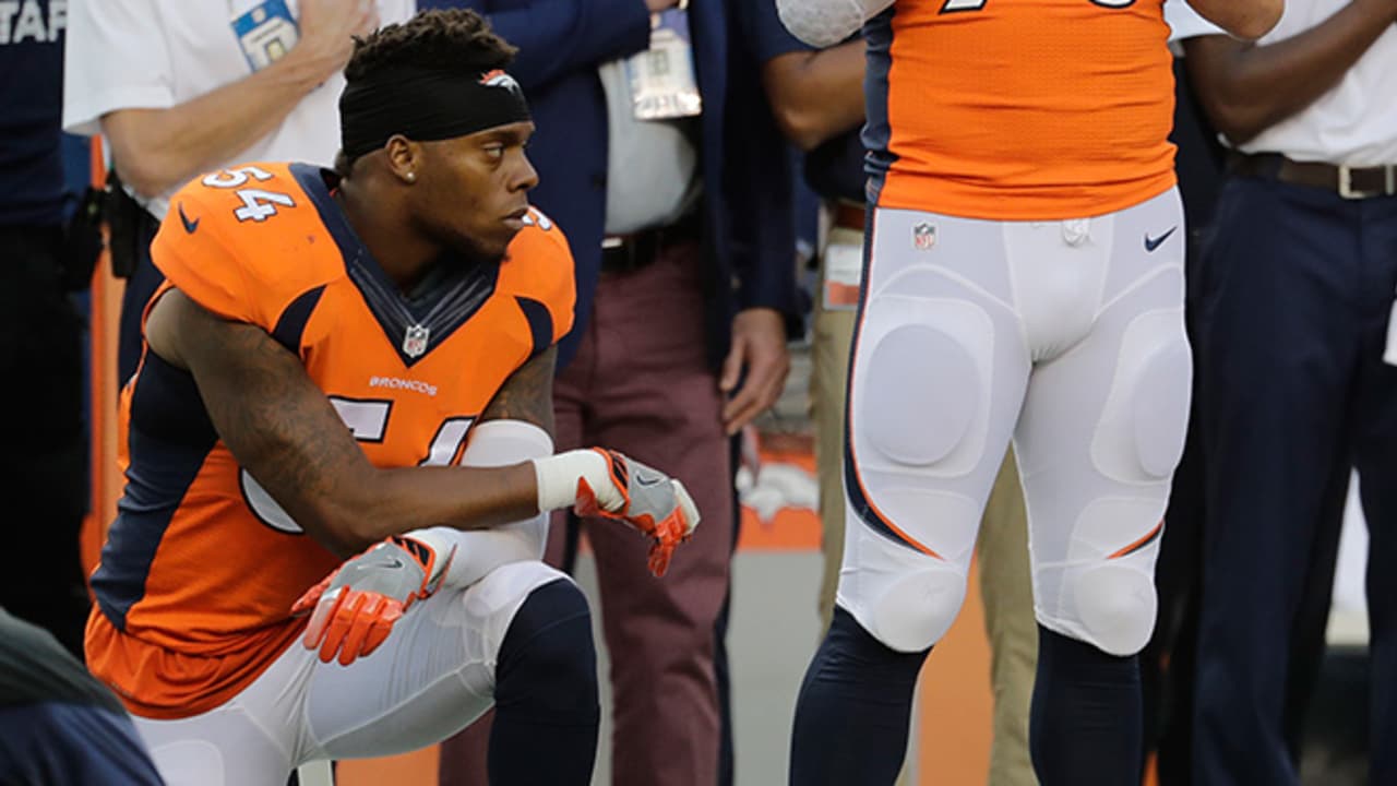 Broncos' Brandon Marshall Kneels During National Anthem