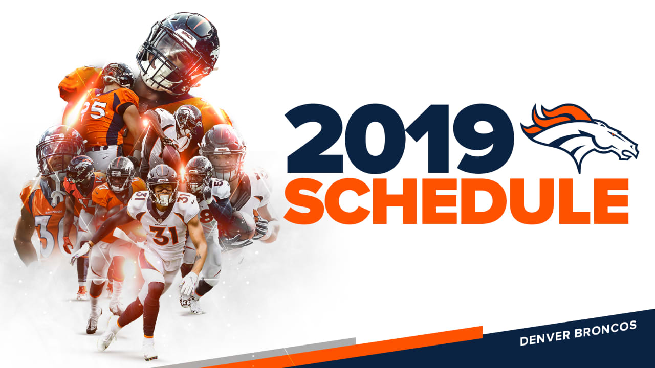 2019 Denver Broncos Regular Season Football Schedule