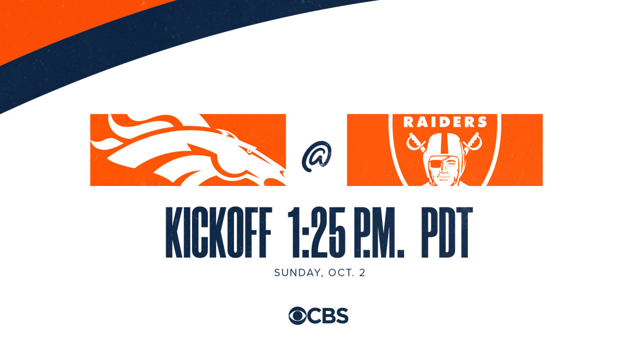 Broncos vs. Raiders TV schedule: Start time, TV channel, live stream, odds  for Week 1 - Mile High Report