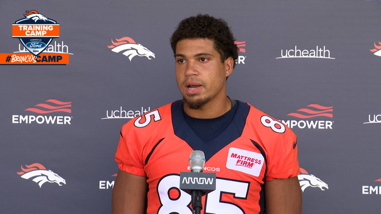 Broncos want to see consistency from TE Albert Okwuegbunam this summer