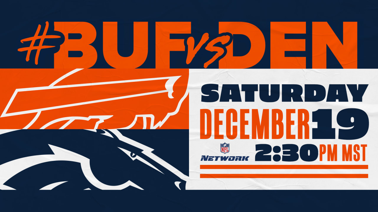 Bills' Week 15 game against Denver Broncos set for Saturday, Dec. 19