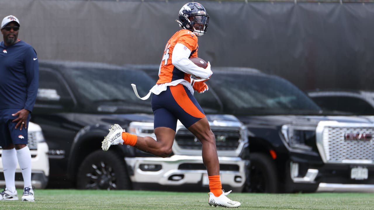 Denver Broncos injured cornerback Nick Ferguson wears the jersey