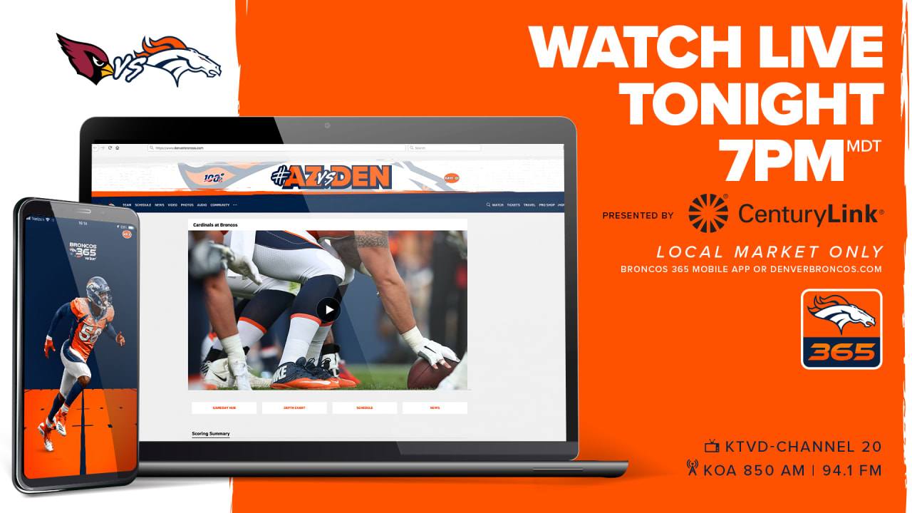 What TV channel is Broncos-Cardinals on tonight? Live stream, how to watch  online, TV, time 