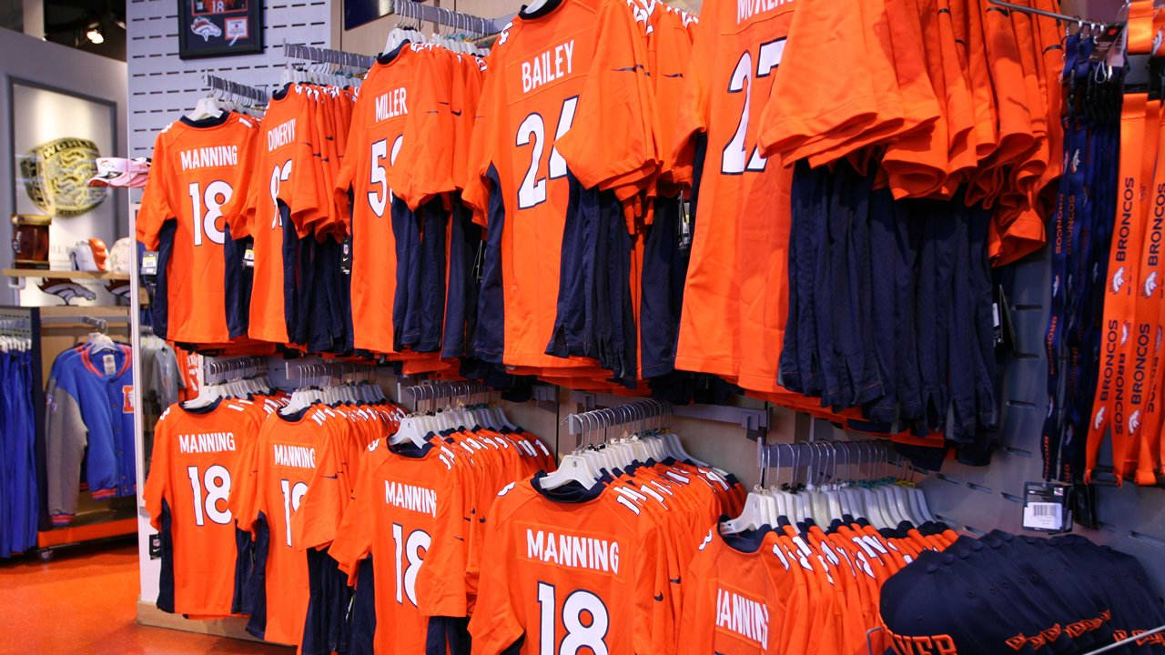 broncos locker room store