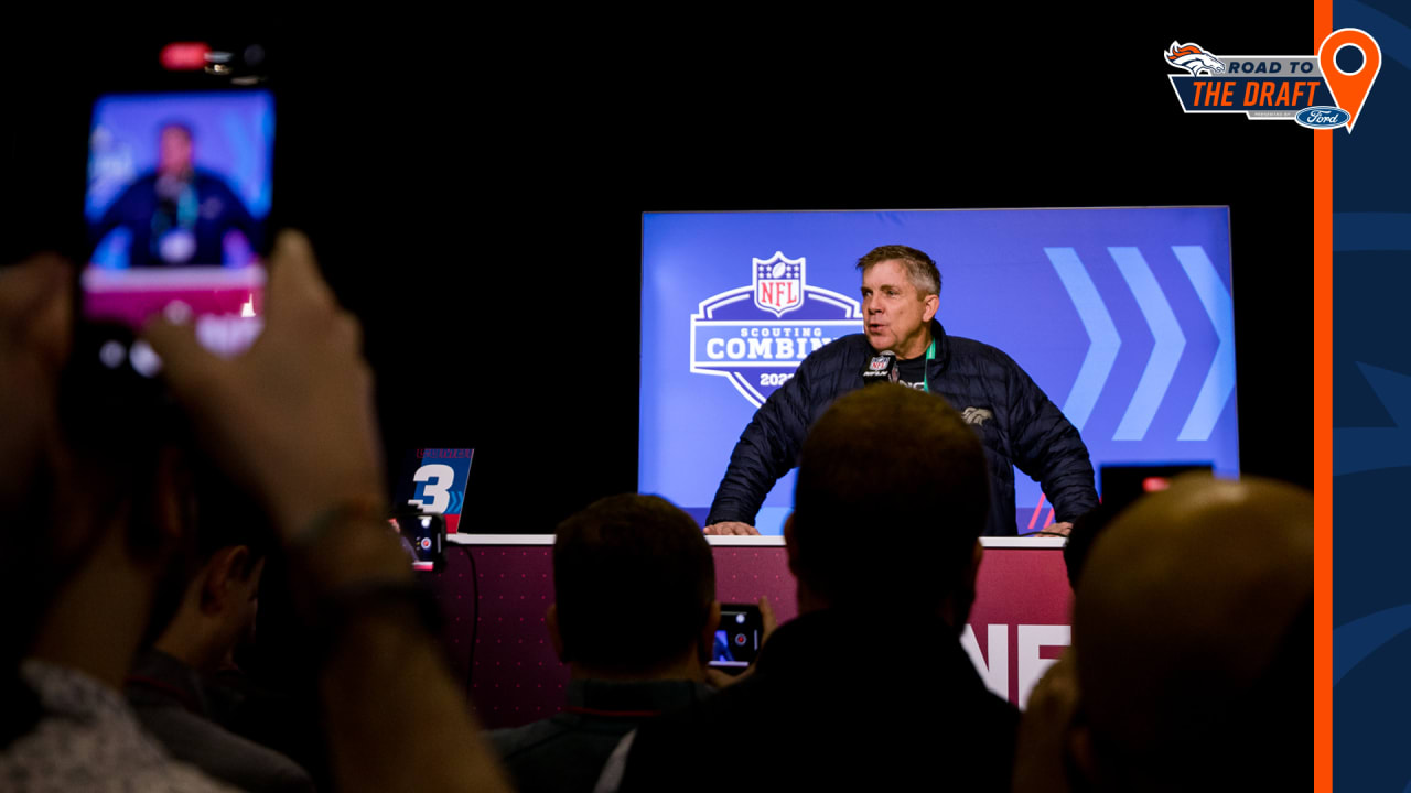 Sean Payton speaks at NFL Combine press conference