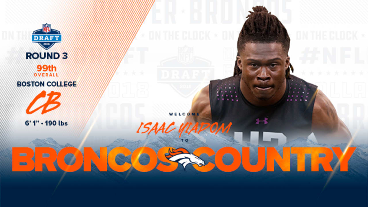 Broncos select CB Isaac Yiadom with thirdround compensatory pick