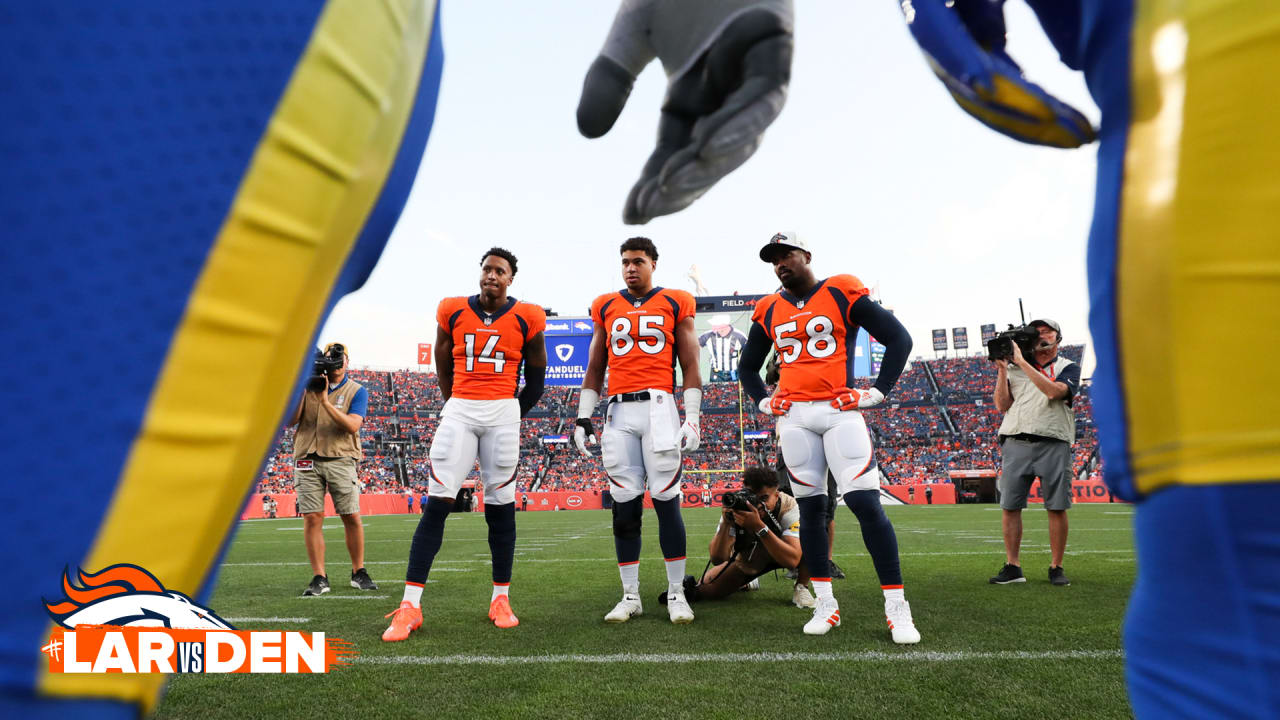 Los Angeles Rams - Von Miller honoring Demaryius Thomas during pregame  warmups.