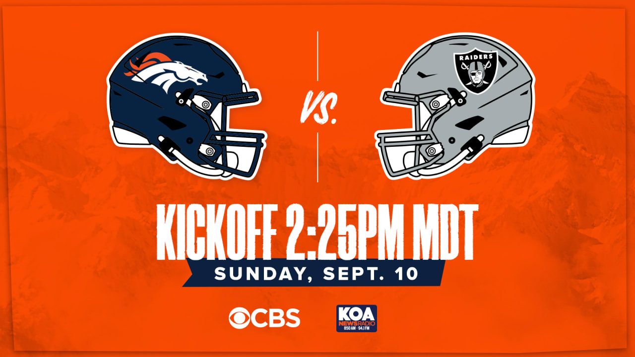 Las Vegas Raiders at Denver Broncos How to watch, listen and live stream