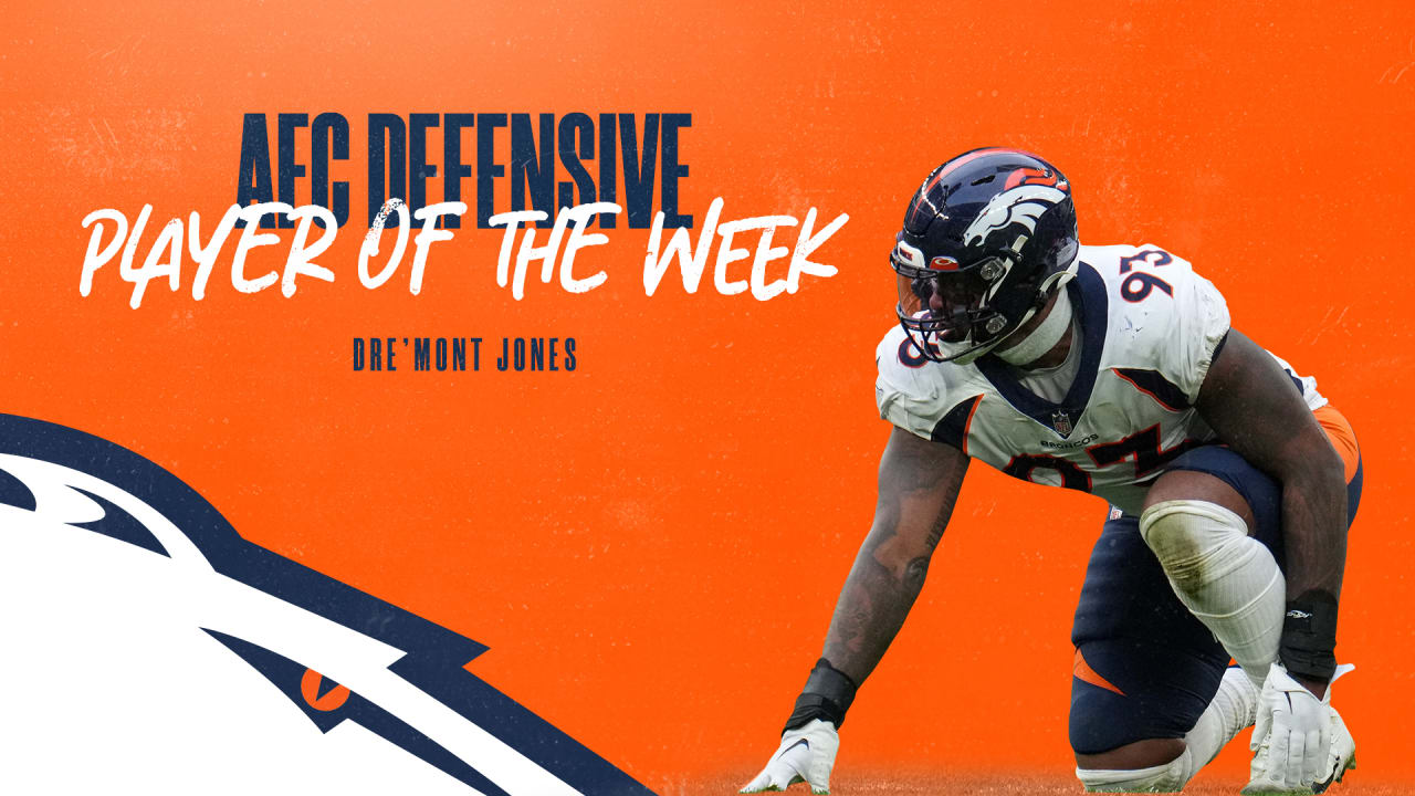 DE Dre'Mont Jones named AFC Defensive Player of the Week after win over