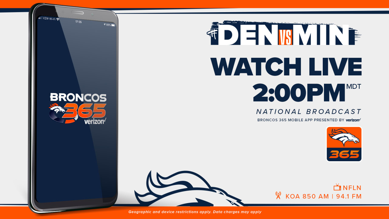 Broncos at Vikings: How to watch, listen and live stream