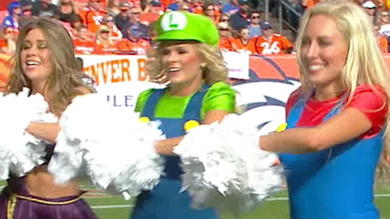 NFL cheerleaders get in the Halloween spirit