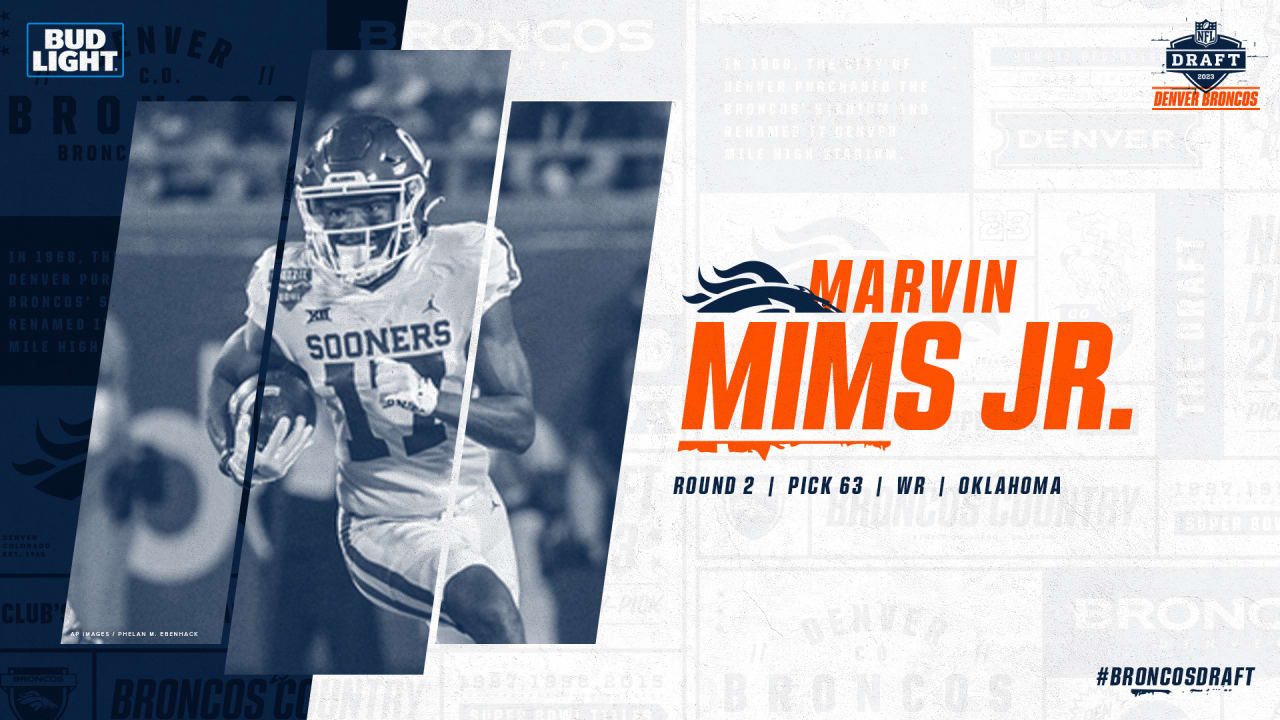 Los Broncos intercambiaron al draft WR Marvin Mims Jr.  Con la elección general de 63